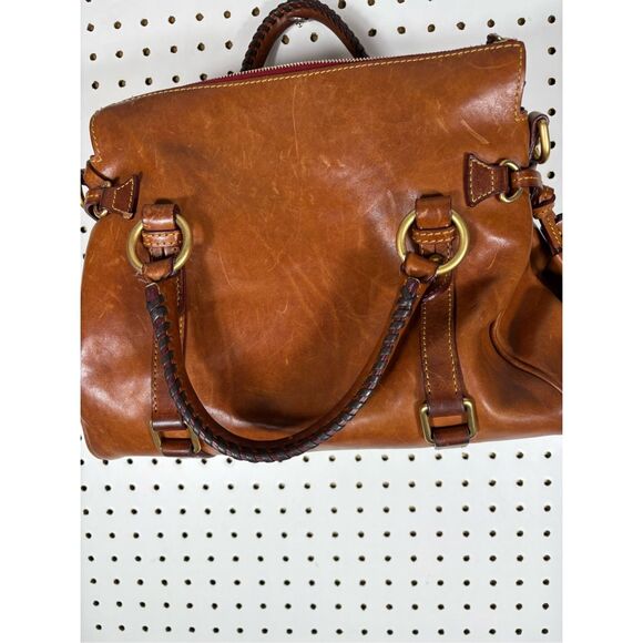 Dooney & Bourke Leather Handbag Brown Florentine Vachetta Leather Satchel Bag mi - Picture 7 of 13